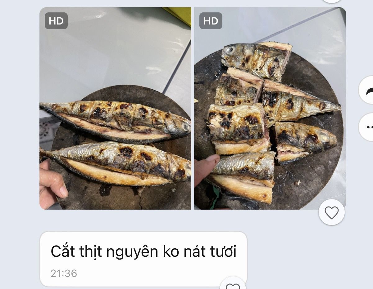 CÁ NỤC NƯỚNG THAN HOA - 1 KÍ 